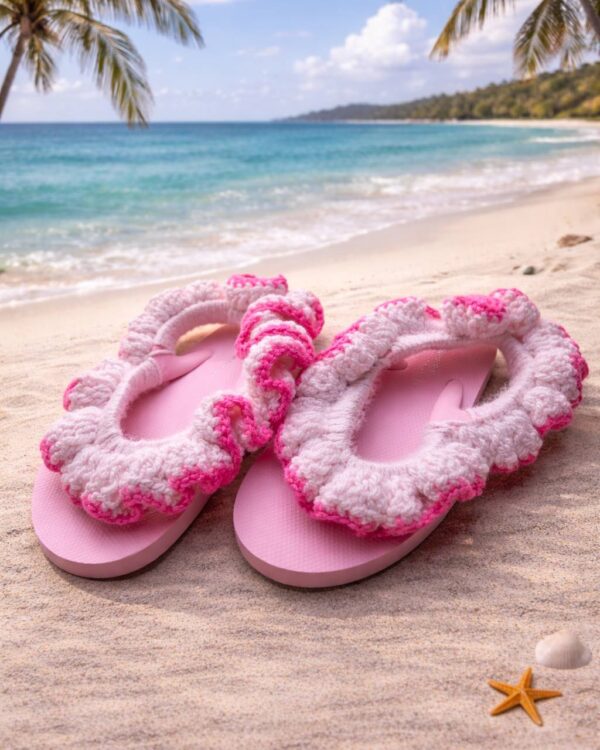 🍓Strawberry Sweet Ruffle Sandals – Toddler Size 10