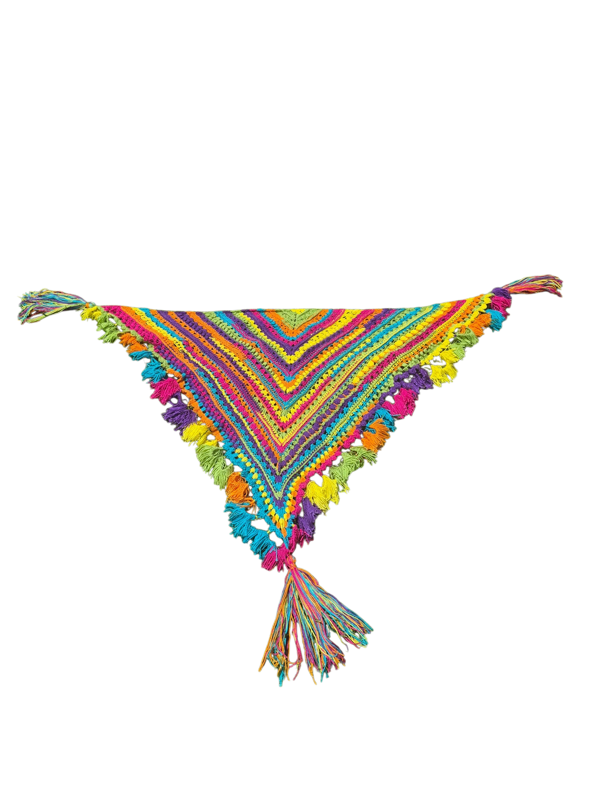 Kaleidoscope Woven Drift Triangle Shawl